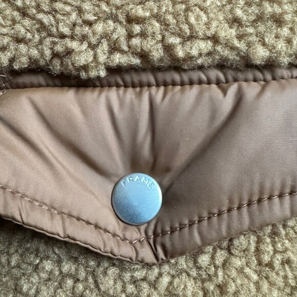 NWT Frame Fleece Mix Half Zip Pullover in Vicuna Brown Size XS - Picture 4 of 9